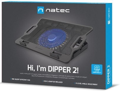 NATEC DIPPER 2 podkładka chłodząca do laptopa 43,9 cm (17.3") 650 RPM Czarny NATEC DIPPER 2 podkładka chłodząca do laptopa 43,9 cm (17.3") 650 RPM Czarny