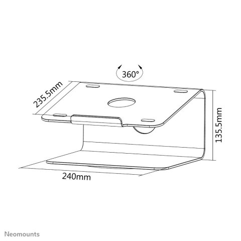 Neomounts NSLS050 stojak na laptop Podstawka na notebooka Srebrny 43,2 cm (17") Neomounts NSLS050 stojak na laptop Podstawka na notebooka Srebrny 43,2 cm (17")
