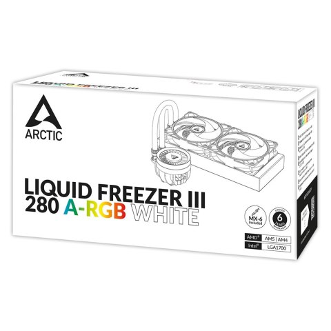 ARCTIC Liquid Freezer III 280 A-RGB Procesor Chłodnica cieczy all-in-one 14 cm Biały 1 szt. ARCTIC Liquid Freezer III 280 A-RGB Procesor Chłodnica cieczy all-in-one 14 cm Biały 1 szt.