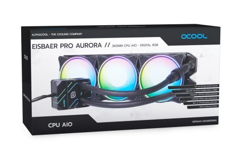 Chłodzenie Alphacool Eisbaer Pro Aurora 360 CPU AIO Chłodzenie Alphacool Eisbaer Pro Aurora 360 CPU AIO