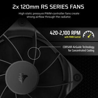 Corsair NAUTILUS 240 RS Płyta główna Chłodnica cieczy all-in-one Czarny