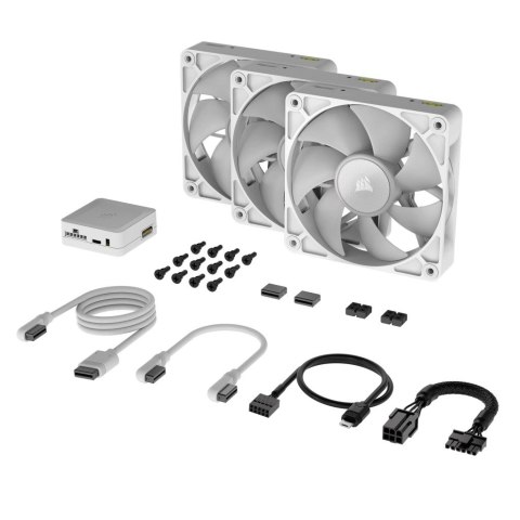 Corsair iCUE LINK RX120 RGB Obudowa komputera Wentylator 12 cm Biały 3 szt. Corsair iCUE LINK RX120 RGB Obudowa komputera Wentylator 12 cm Biały 3 szt.