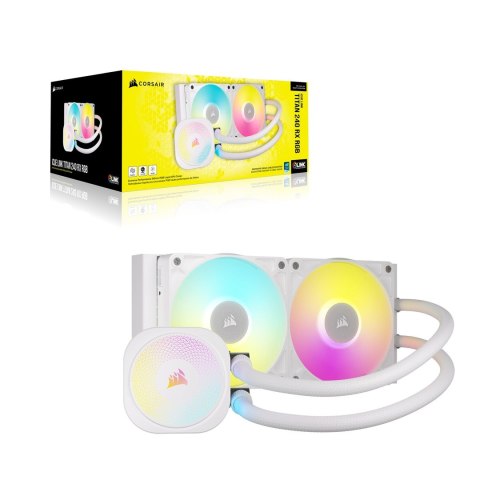Corsair iCUE LINK TITAN RX RGB Procesor Chłodnica cieczy all-in-one 12 cm Biały 1 szt. Corsair iCUE LINK TITAN RX RGB Procesor Chłodnica cieczy all-in-one 12 cm Biały 1 szt.
