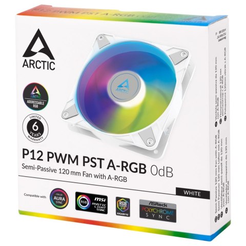 Wentylator Arctic P12 PWM PST A-RGB 120mm (White) Wentylator Arctic P12 PWM PST A-RGB 120mm (White)