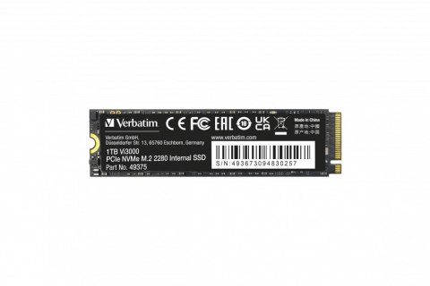 Verbatim Vi3000 1 TB M.2 PCI Express 3.0 NVMe Verbatim Vi3000 1 TB M.2 PCI Express 3.0 NVMe