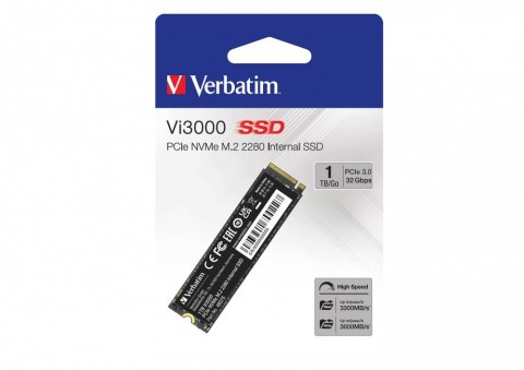 Verbatim Vi3000 1 TB M.2 PCI Express 3.0 NVMe Verbatim Vi3000 1 TB M.2 PCI Express 3.0 NVMe