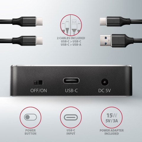 Axagon ADSA-M2C stacja dokująca do dysków twardych USB 3.2 Gen 2 (3.1 Gen 2) Type-C Axagon ADSA-M2C stacja dokująca do dysków twardych USB 3.2 Gen 2 (3.1 Gen 2) Type-C