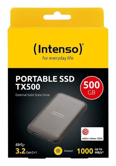 Intenso Lesen/Schreiben bis zu 1000 MB/s/500GB USB Type-C 3.2 Gen 2 (3.1 Gen 2) Brązowy Intenso Lesen/Schreiben bis zu 1000 MB/s/500GB USB Type-C 3.2 Gen 2 (3.1 Gen 2) Brązowy