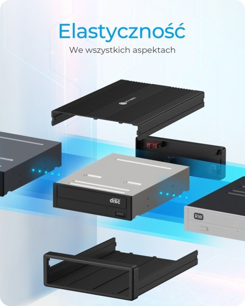 Obudowa ICY BOX IB-525-U3 5.25" SATA III USB Type-C Obudowa ICY BOX IB-525-U3 5.25" SATA III USB Type-C