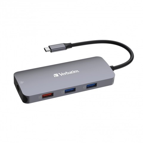 Verbatim CMH-09 USB Type-C 10000 Mbit/s Srebrny Verbatim CMH-09 USB Type-C 10000 Mbit/s Srebrny