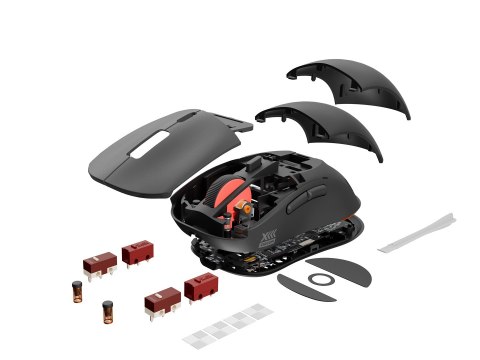 GENESIS Zircon XIII myszka Gaming Oburęczny RF Wireless + USB Type-C Optyczny 26000 DPI GENESIS Zircon XIII myszka Gaming Oburęczny RF Wireless + USB Type-C Optyczny 26000 DPI