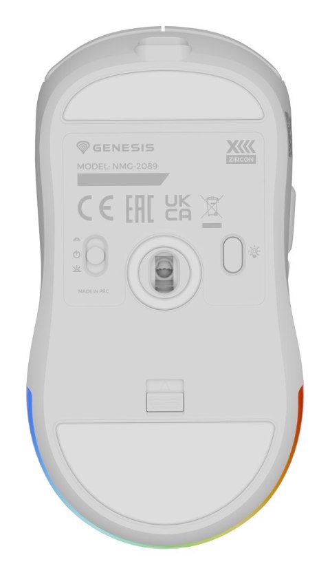 GENESIS Zircon XIII myszka Gaming Oburęczny RF Wireless + USB Type-C Optyczny 26000 DPI