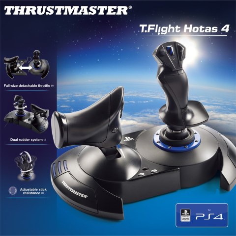 Joystick THRUSTMASTER T-FLIGHT Hotas 4 Official 4160664 (PC, PS4; kolor czarny) Joystick THRUSTMASTER T-FLIGHT Hotas 4 Official 4160664 (PC, PS4; kolor czarny)