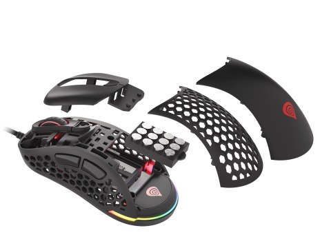 Mysz dla graczy Genesis Xenon 800 lekka 16000 DPI PMW3389 RGB Czarna gamingowa Mysz dla graczy Genesis Xenon 800 lekka 16000 DPI PMW3389 RGB Czarna gamingowa