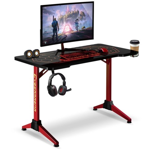 Biurko gamingowe RGB Led NanoRS, czarne, duże, 100kg max, wysokość 760mm, RS163 Biurko gamingowe RGB Led NanoRS, czarne, duże, 100kg max, wysokość 760mm, RS163