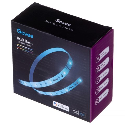 Govee H615A LED Strip Light 5m; Taśma LED; Wi-Fi, RGB Govee H615A LED Strip Light 5m; Taśma LED; Wi-Fi, RGB