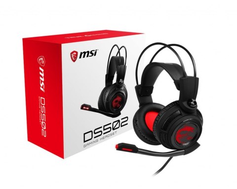 MSI DS502 Zestaw słuchawkowy Przewodowa Opaska na głowę Gaming Czarny, Czerwony MSI DS502 Zestaw słuchawkowy Przewodowa Opaska na głowę Gaming Czarny, Czerwony