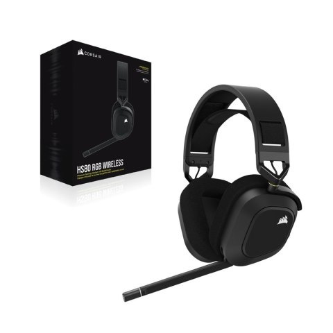 Słuchawki Corsair HS80 RGB Wireless Carbon Słuchawki Corsair HS80 RGB Wireless Carbon