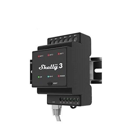 Inteligentny przełącznik Shelly "Pro 3" WLAN & LAN switching drive 3 x 16 A Inteligentny przełącznik Shelly "Pro 3" WLAN & LAN switching drive 3 x 16 A
