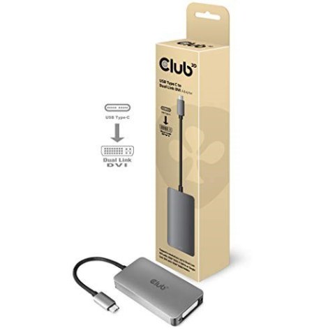 CLUB3D cac-1510 USB C DVI-D Dual link Szary CLUB3D cac-1510 USB C DVI-D Dual link Szary