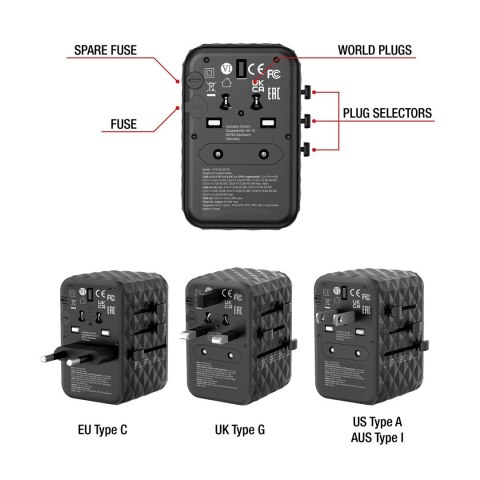 GAN III UNI.TR.CHARG UTA-05 65W/2XUSB-C QC 4+ /2 XUSB-A GAN III UNI.TR.CHARG UTA-05 65W/2XUSB-C QC 4+ /2 XUSB-A