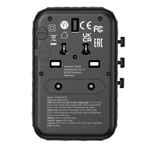 GAN III UNI.TR.CHARG UTA-05 65W/2XUSB-C QC 4+ /2 XUSB-A GAN III UNI.TR.CHARG UTA-05 65W/2XUSB-C QC 4+ /2 XUSB-A