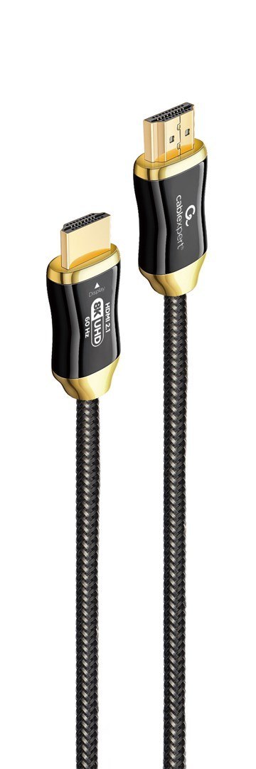 Gembird CCBP-HDMI8K-AOC-5M kabel HDMI HDMI Typu A (Standard) Czarny, Złoto Gembird CCBP-HDMI8K-AOC-5M kabel HDMI HDMI Typu A (Standard) Czarny, Złoto