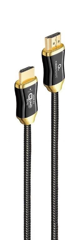 Gembird CCBP-HDMI8K-AOC-5M kabel HDMI HDMI Typu A (Standard) Czarny, Złoto Gembird CCBP-HDMI8K-AOC-5M kabel HDMI HDMI Typu A (Standard) Czarny, Złoto