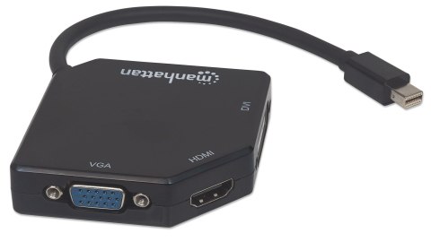 Manhattan 207720 adapter kablowy 0,25 m Mini DisplayPort DVI-I + VGA (D-Sub) + HDMI Czarny Manhattan 207720 adapter kablowy 0,25 m Mini DisplayPort DVI-I + VGA (D-Sub) + HDMI Czarny