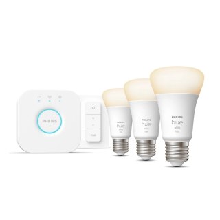 Philips Hue W Starter Kit 9,5W A60 E27 3szt, mostek, przełącznik Philips Hue Hue W Starter Kit 9,5W A60 E27, 3szt., mostek, prze