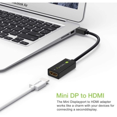 Techly IADAP MDP-HDMIF8K adapter kablowy Mini DisplayPort HDMI Czarny Techly IADAP MDP-HDMIF8K adapter kablowy Mini DisplayPort HDMI Czarny