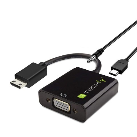 Techly IDATA HDMI-VGA4 adapter kablowy VGA (D-Sub) HDMI Type C (Mini) Czarny Techly IDATA HDMI-VGA4 adapter kablowy VGA (D-Sub) HDMI Type C (Mini) Czarny