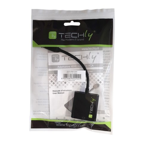 Techly IDATA HDMI-VGA4 adapter kablowy VGA (D-Sub) HDMI Type C (Mini) Czarny Techly IDATA HDMI-VGA4 adapter kablowy VGA (D-Sub) HDMI Type C (Mini) Czarny