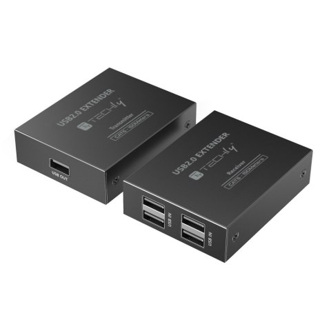 Techly IUSB-EXTEND1504P przedłużacz AV Nadajnik i odbiornik AV Czarny Techly IUSB-EXTEND1504P przedłużacz AV Nadajnik i odbiornik AV Czarny