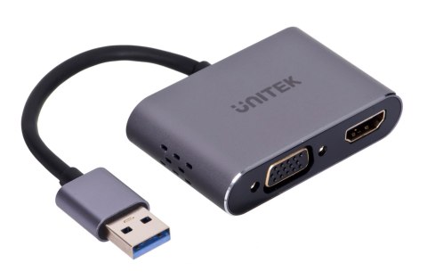 UNITEK ADAPTER USB-A - HDMI & VGA, FULLHD, M/F UNITEK ADAPTER USB-A - HDMI & VGA, FULLHD, M/F