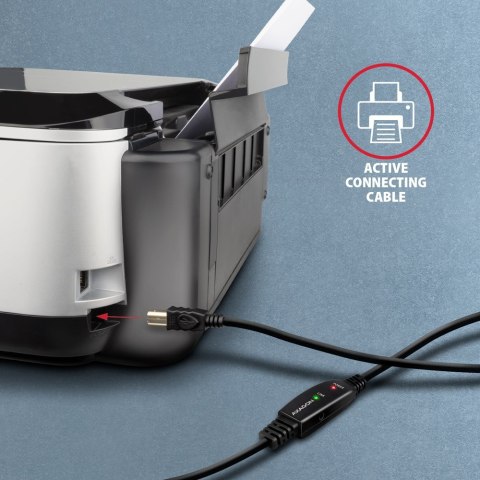 Axagon ADR-220B USB 2.0 A-M -> B-M active connecting/repeater cable 20m - Kabel - Digital/Daten kabel USB USB A USB B Czarny Axagon ADR-220B USB 2.0 A-M -> B-M active connecting/repeater cable 20m - Kabel - Digital/Daten kabel USB USB A USB B Czarny