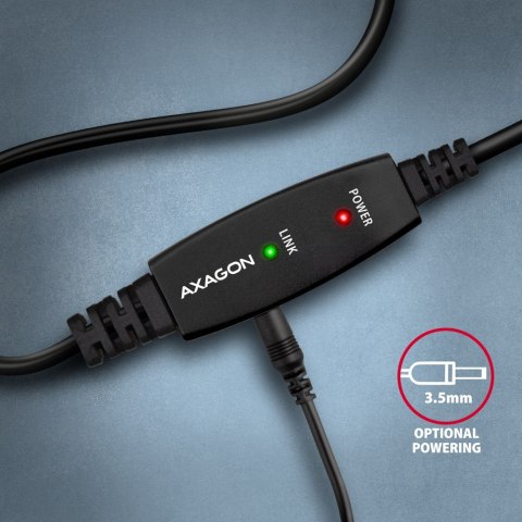 Axagon ADR-220B USB 2.0 A-M -> B-M active connecting/repeater cable 20m - Kabel - Digital/Daten kabel USB USB A USB B Czarny Axagon ADR-220B USB 2.0 A-M -> B-M active connecting/repeater cable 20m - Kabel - Digital/Daten kabel USB USB A USB B Czarny
