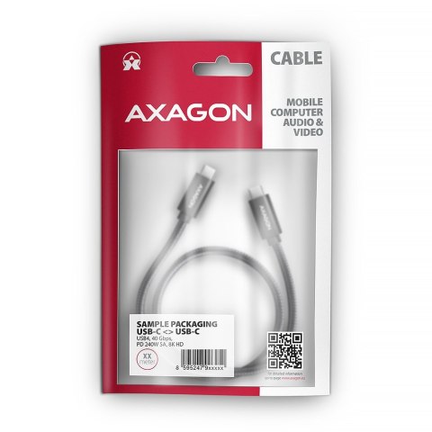 Axagon BUCM4X-CM10AB kabel USB USB 3.2 Gen 2x2 1 m USB C Czarny Axagon BUCM4X-CM10AB kabel USB USB 3.2 Gen 2x2 1 m USB C Czarny