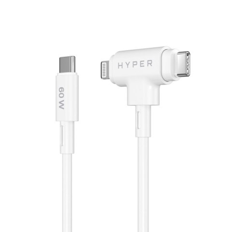 Hyper HyperJuice kabel USB USB 2.0 1,5 m USB C USB C/Lightning Biały