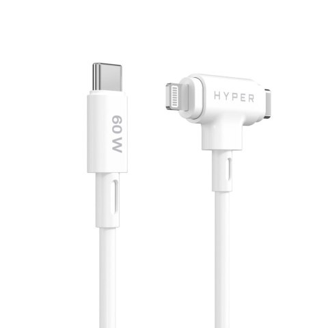 Hyper HyperJuice kabel USB USB 2.0 1,5 m USB C USB C/Lightning Biały