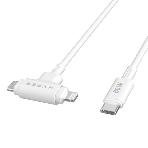 Hyper HyperJuice kabel USB USB 2.0 1,5 m USB C USB C/Lightning Biały