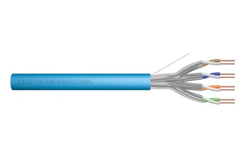 Kabel instalacyjny DIGITUS kat.6A, U/FTP, Eca, AWG 23/1, LSOH, 305m, niebieski, karton Kabel instalacyjny DIGITUS kat.6A, U/FTP, Eca, AWG 23/1, LSOH, 305m, niebieski, karton
