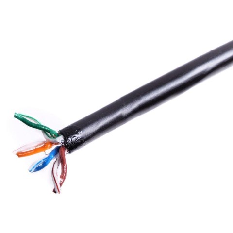 Kabel instalacyjny zewnętrzny żelowany DIGITUS kat.5e, U/UTP, AWG24/1, PE, 100m, czarny Kabel instalacyjny zewnętrzny żelowany DIGITUS kat.5e, U/UTP, AWG24/1, PE, 100m, czarny