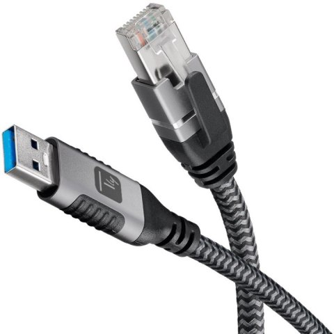 Kabel sieciowy USB-A na Gigabit Ethernet RJ45 1m Techly ICOC U3A-RJ45-010 Kabel sieciowy USB-A na Gigabit Ethernet RJ45 1m Techly ICOC U3A-RJ45-010