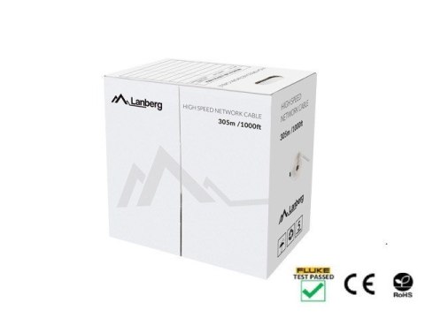 LANBERG KABEL UTP KAT.5E 305M DRUT CU ZIELONY FLUKE PASSED LCU5-12CU-0305-G LANBERG KABEL UTP KAT.5E 305M DRUT CU ZIELONY FLUKE PASSED LCU5-12CU-0305-G