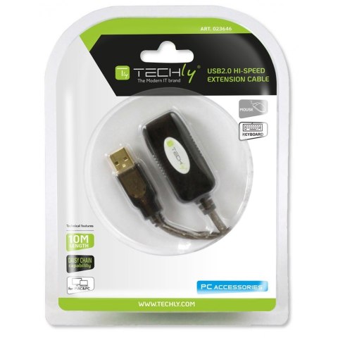 Techly IUSB-REP10TY kabel USB USB 2.0 10 m USB A Czarny Techly IUSB-REP10TY kabel USB USB 2.0 10 m USB A Czarny