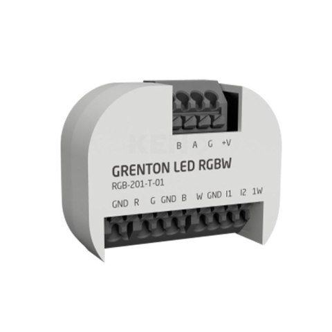 Grenton Moduł ściemniający LED RGBW/ 1-wire/ wejścia cyfrowe (2 wej.)/ dopuszkowy/ TF-Bus Grenton Moduł ściemniający LED RGBW/ 1-wire/ wejścia cyfrowe (2 wej.)/ dopuszkowy/ TF-Bus