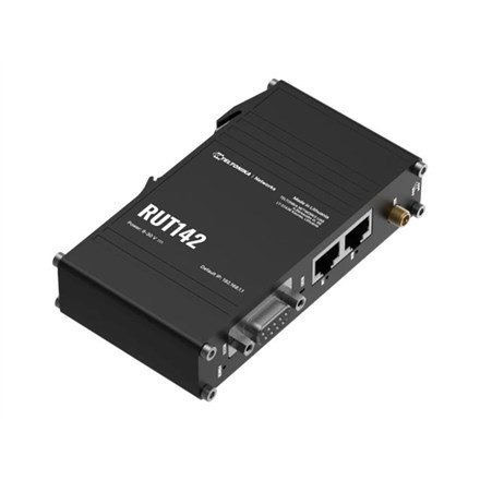 Teltonika Router przemysłowy RUT142 WiFi 4, RS232, 2x RJ45 100Mb/s, IP30 Teltonika Router przemysłowy RUT142 WiFi 4, RS232, 2x RJ45 100Mb/s, IP30