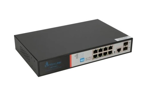 Extralink VICTOR | Switch PoE | 8x Gigabit PoE/PoE+, 2x SFP, 1x Port Konsolowy, 150W, Zarządzalny Extralink VICTOR | Switch PoE | 8x Gigabit PoE/PoE+, 2x SFP, 1x Port Konsolowy, 150W, Zarządzalny