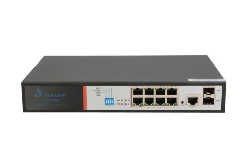 Extralink VICTOR | Switch PoE | 8x Gigabit PoE/PoE+, 2x SFP, 1x Port Konsolowy, 150W, Zarządzalny Extralink VICTOR | Switch PoE | 8x Gigabit PoE/PoE+, 2x SFP, 1x Port Konsolowy, 150W, Zarządzalny